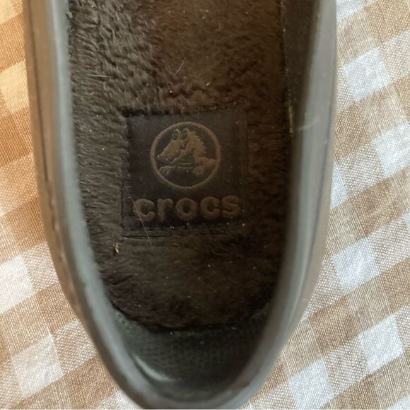 CROCS Brown Mammoth Ballet Flats Fleece Lined Size 7 - Picture 3 of 7
